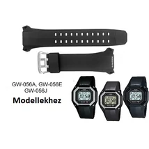 GW-056A GW-056E GW-056J Casio fekete műanyag szíj