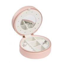 EDELWOLLE (EW-503-3) BŐR ÉKSZERTARTÓ DOBOZ, PINK
