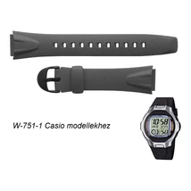 W-751-1 Casio fekete műanyag szíj