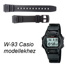 W-93 Casio fekete műanyag szíj