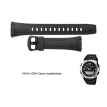 WVA-109E-1 Casio fekete műanyag szíj