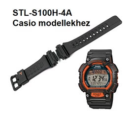 STL-S100H-4A Casio fekete műanyag szíj