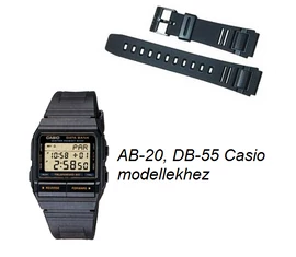 AB-20 DB-55 Casio fekete műanyag szíj
