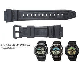 AE-1000 AE-1100 Casio fekete műanyag szíj