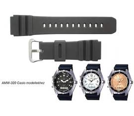 AMW-320 Casio fekete műanyag szíj