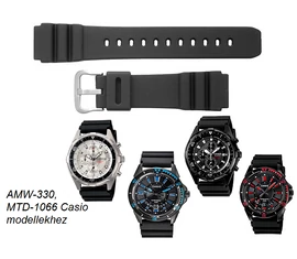 AMW-330 MTD-1066 Casio fekete műanyag szíj