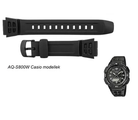 AQ-S800W Casio fekete műanyag szíj