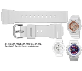 BA-110 BA-110LB BA-111GGA BA-112 BA-120LP BA-125 Casio fehér műanyag szíj