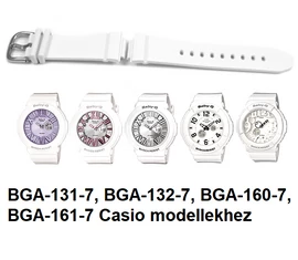 BGA-131-7, BGA-132-7, BGA-160-7, BGA-161-7 Casio fehér műanyag szíj