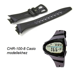 CHR-100-8 Casio fekete műanyag szíj