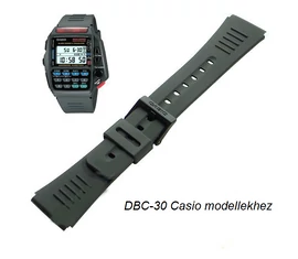 DBC-30 Casio fekete műanyag szíj