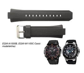 EQW-M1100C EQW-A1000B Casio fekete műanyag szíj