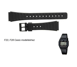 F-23 F-28 Casio fekete műanyag szíj
