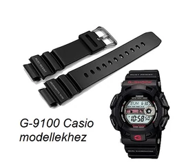 G-9100 Casio fekete műanyag szíj
