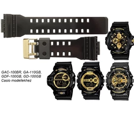GA-110GB GAC-100BR GDF-100GB GD-100GB Casio fekete műanyag szíj