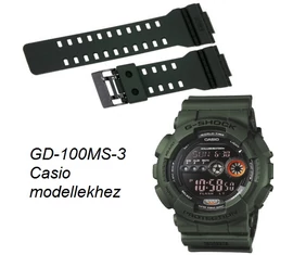GD-100MS-3 Casio zöld műanyag szíj