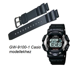 GW-9100-1 Casio fekete műanyag szíj