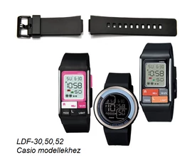 LDF-30 LDF-50 LDF-52 Casio fekete műanyag szíj