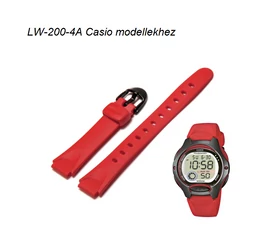 LW-200-4A Casio piros műanyag szíj