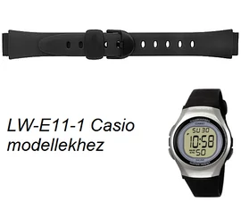LW-E11-1 Casio fekete műanyag szíj