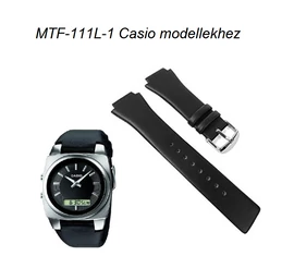 MTF-111L-1 Casio fekete bőrszíj