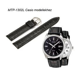 MTP-1302L Casio fekete bőrszíj