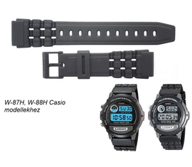 W-87 W-88 Casio fekete műanyag szíj