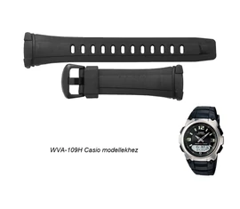 WVA-109E-1 Casio fekete műanyag szíj