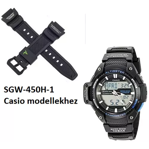 SGW-450H-1 Casio fekete műanyag szíj