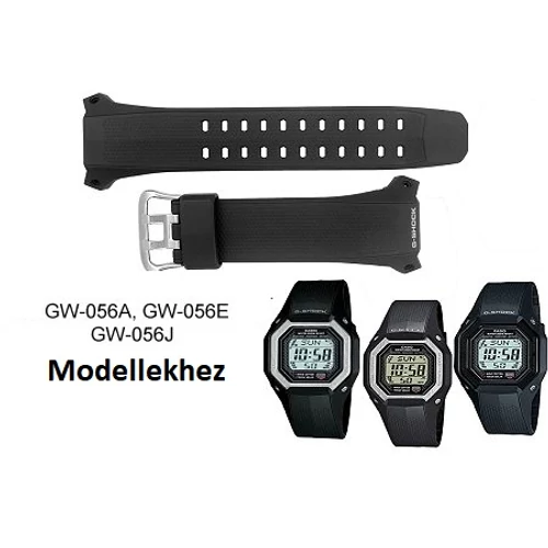 GW-056A GW-056E GW-056J Casio fekete műanyag szíj