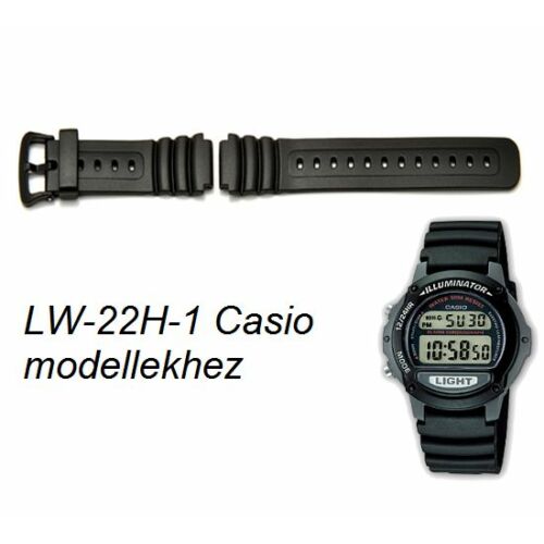 LW-22H-1 Casio fekete műanyag szíj