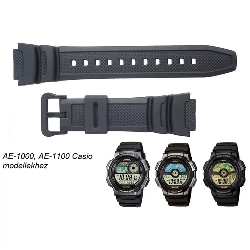 AE-1000 AE-1100 Casio fekete műanyag szíj