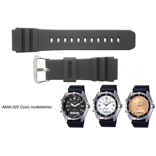 AMW-320 Casio fekete műanyag szíj