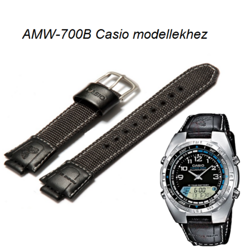 AMW-700B Casio fekete szövet szíj