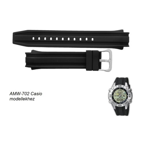 AMW-702-7A Casio fekete műanyag szíj