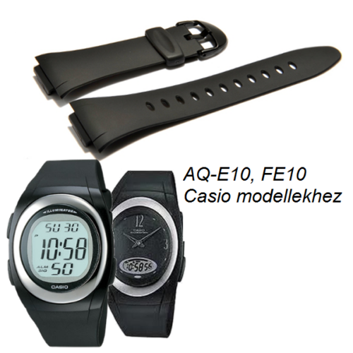 AQ-E10 FE10 Casio fekete műanyag szíj