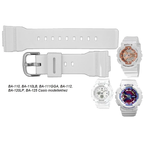 BA-110 BA-110LB BA-111GGA BA-112 BA-120LP BA-125 Casio fehér műanyag szíj