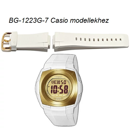 BG-1223G Casio fehér műanyag szíj