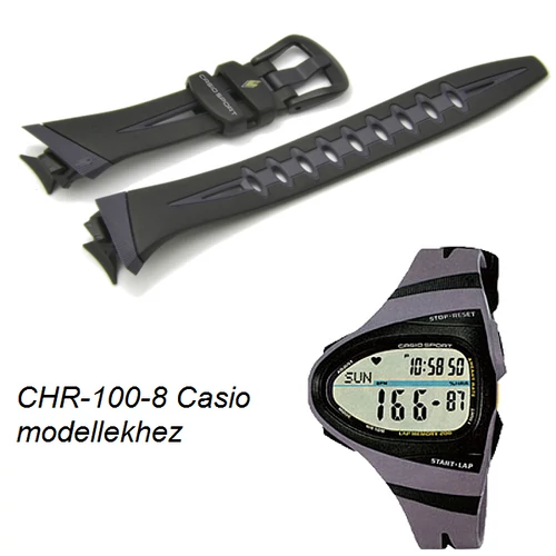 CHR-100-8 Casio fekete műanyag szíj