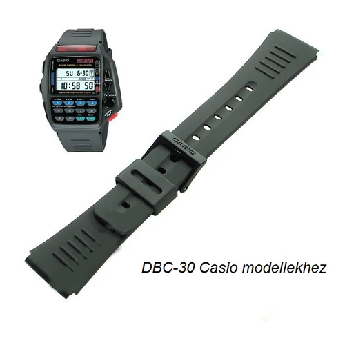 DBC-30 Casio fekete műanyag szíj
