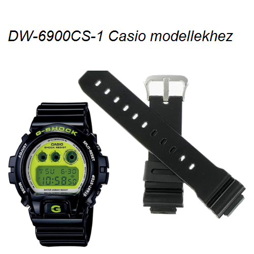 DW-6900CS-1 Casio fekete műanyag szíj