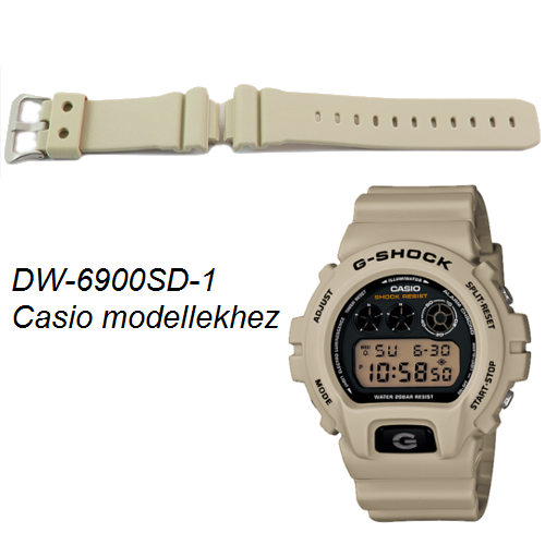 DW-6900SD-1 Casio barna műanyag szíj