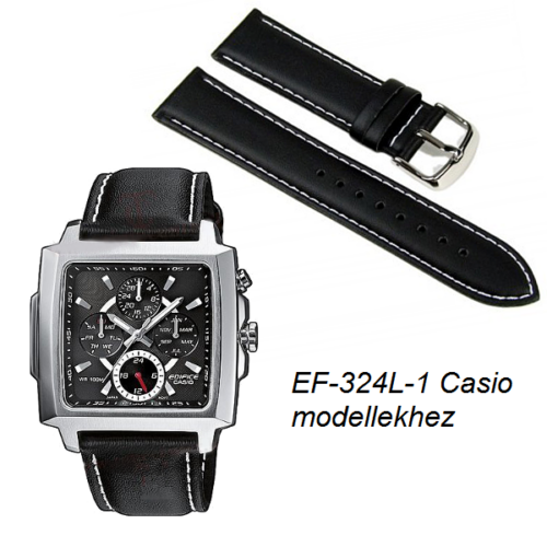 EF-324L-1 Casio karóra fekete bőrszíj
