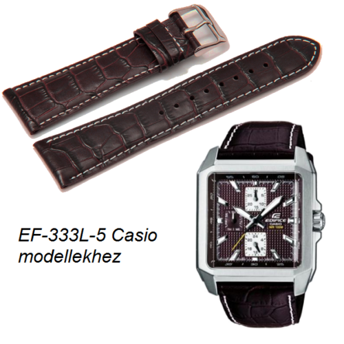 EF-333L-5 Casio barna bőrszíj