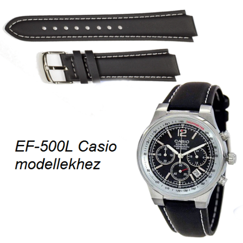 EF-500L Casio fekete bőrszíj