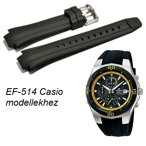 EF-514 Casio fekete műanyag szíj
