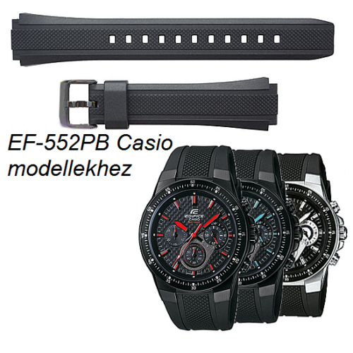 EF-552PB Casio fekete műanyag szíj