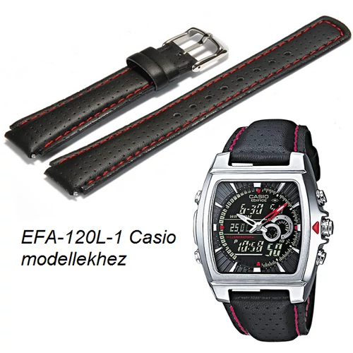 EFA-120L-1 Casio fekete bőrszíj