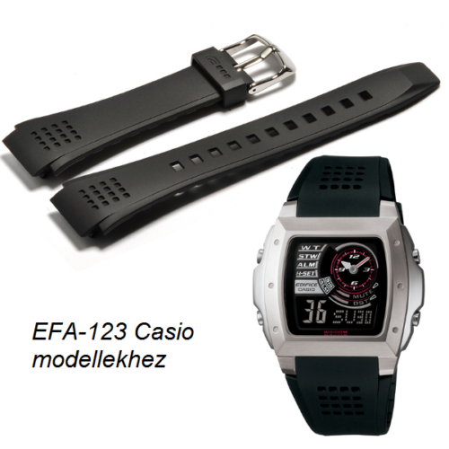 EFA-123 Casio fekete műanyag szíj