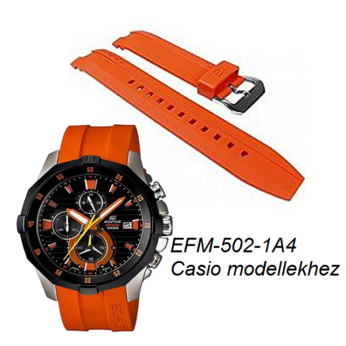 EFM-502-1A4 Casio narancssárga műanyag szíj